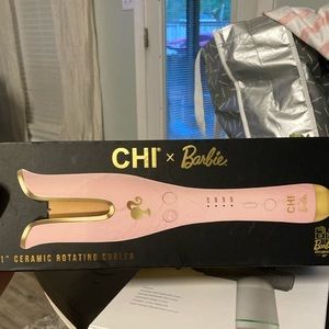 Chi 1” Ceramic Barbie Dreamhouse Rotating Curler NEW